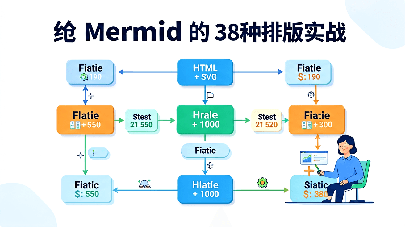 用 HTML + SVG 手写架构图:告别 Mermaid 的 38 种排版实战